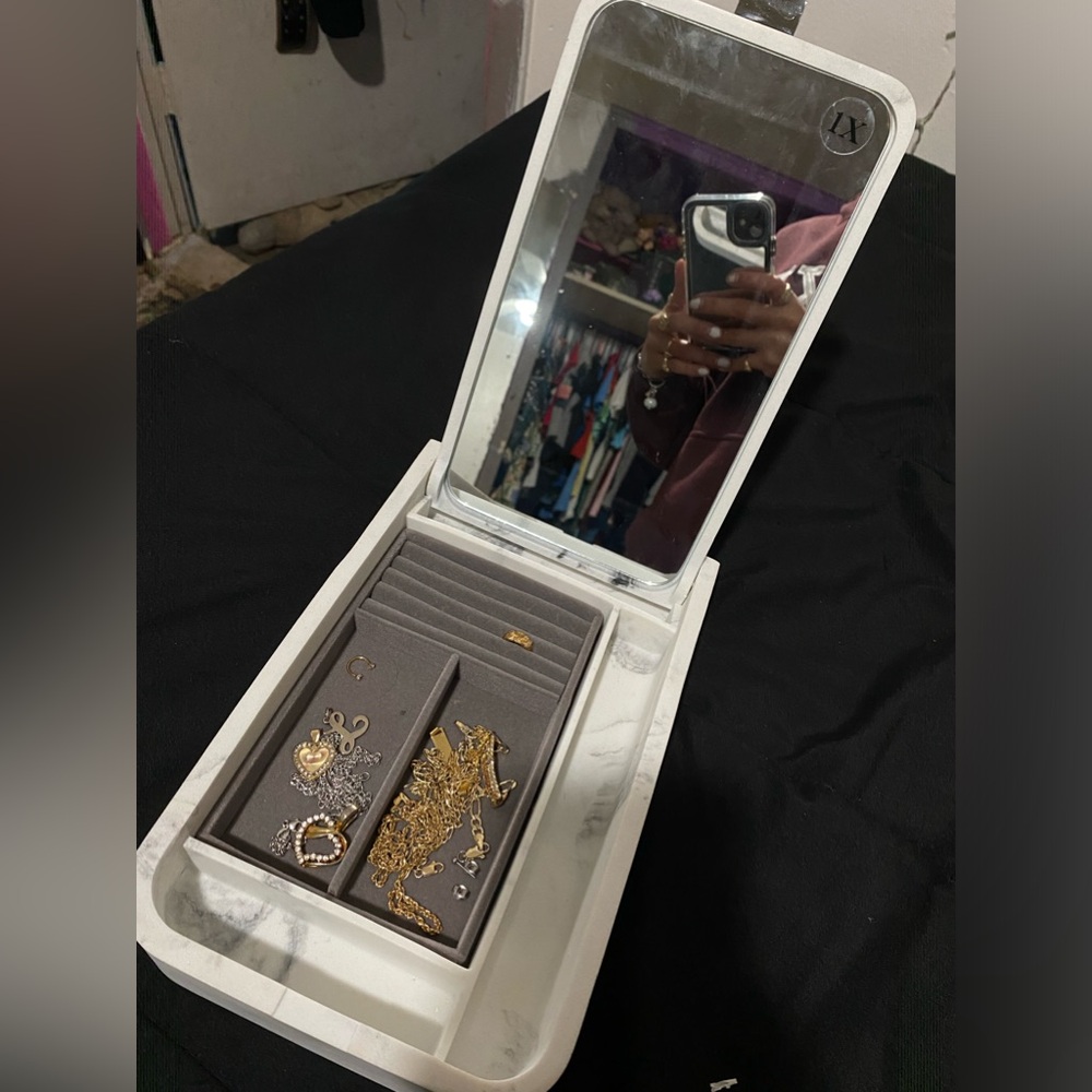 jewelry box. Has a mirror inside, super cute! In good condition